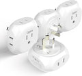 Ceptics Australia, New Zealand, China Travel Plug Adapter by - 4 Input - USA to Any Type I Countries Such as New Zealand, Argentina and More - 4 Pack (PT-16), White (PT-16-4PK)