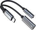 USB Type C to 3.5mm Headphone and Charger Adapter,2 in 1 USB C to Aux Audio Jack Hi-Res DAC with Charging for Earphones,Compatible with Samsung Galaxy S25/S24/S23/S22+ (USB-3.5MM, 1Pack)