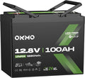 OKMO 12V 100Ah LiFePO4 Battery,Group 24 Lithium Battery 100A BMS，10 Years Lifetime 15000+ Deep Cycles,for Marine, RV, Trolling Motor, Boat, Camper, Solar Home Storage Iron Phosphate Battery