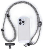 project-cb Cell Phone Lanyard 1,Phone Tether Tab 2,Crossbody Strap,Lanyards for Around the Neck,Adjustable Strap 80-160cm (White-Black-B)