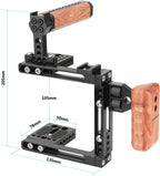 CAMVATE Universal Adjustable Camera Cage Fit for Right Handle and Left Handle Camera(Only Come with Left Handle Grip) - 1726