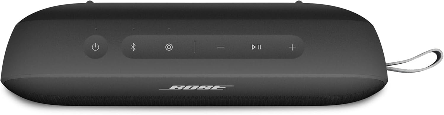 Bose SoundLink Flex Portable Bluetooth Speaker (2nd Gen), Portable Outdoor Speaker with Hi-Fi Audio, Up to 12 Hours Battery Life, Waterproof and Dustproof, Black