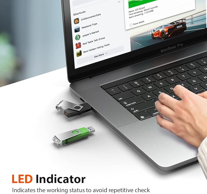 Aiibe 128GB Flash Drive 3.0 2 Pack 128GB USB Flash Drive Thumb Drive Zip Drive USB 3.0 Memory Stick USB Drive with Keychain (128G, 2 Colors: Black Green)