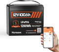 12V 100Ah LiFePO4 Lithium Battery with Bluetooth - BCI Group 24 15000+ Deep Cycle Battery, Built-in 100A BMS & Low-Temp Protection, for RV/Marine/Trolling Motor/Off-Grid/Home Backup