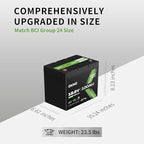 OKMO 12V 100Ah LiFePO4 Battery,Group 24 Lithium Battery 100A BMS，10 Years Lifetime 15000+ Deep Cycles,for Marine, RV, Trolling Motor, Boat, Camper, Solar Home Storage Iron Phosphate Battery