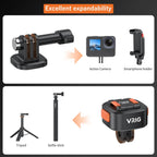 VRIG Mini Quick Release Base Mount for Action Camera, Magnetic Tripod Mount Adapter Compatible with DJI OSMO Action 5Pro/4/3,Go-Pro Hero 13/12/11/10, Akaso, Insta360 (Magnetic Accessories)