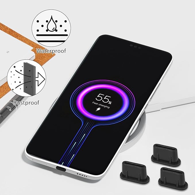 16 PCS Sim Card Removal Tool, Sim Ejector Tool, Comes with 50 Pieces of Mobile Phone Dust Plugs Type-C Data Plugs, Small and Portable, Available for All Mobile Phones