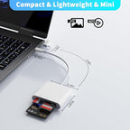 Lightning and USB C SD Card Reader for iPhone iPad Mac Android Phone Laptop, 3 in 2 Memory Card Reader Supports Compact Flash SD Micro SD CF Card, Digital Camera Adapter Plug and Play