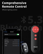 UBeesize 10" LED Light with 62" Tripod Stand, Phone Holder & Remote for iPhone, Video, TikTok, YouTube, Live Streaming, Makeup