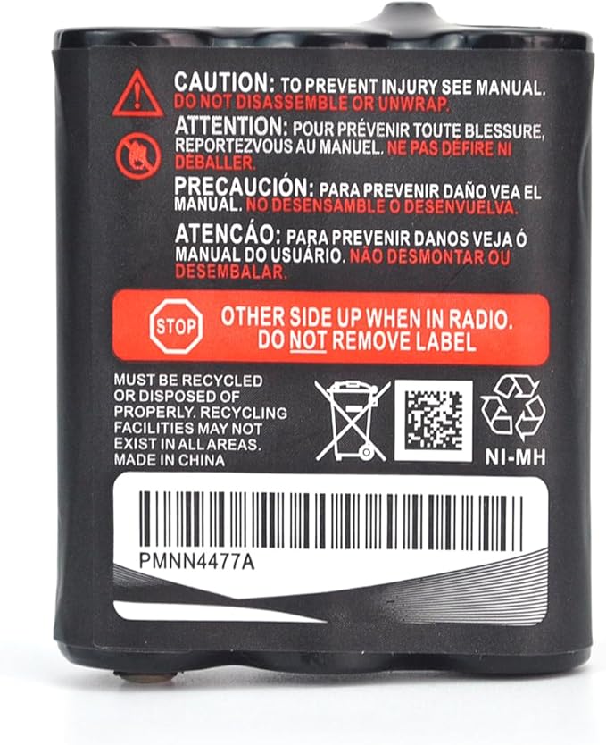 (2-Pack) 3.6V 800mAh Ni-MH Battery Replacement for Motorola PMNN4477AR T200 T400 T500 T800 T600 T62 T82 T92 T260 T265 T801 T460 T465 T480 Walkie Talkies