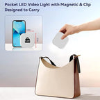 Mini Magnetic Phone Selfie Light Compatible with iPhone Magsafe, Clip on Pocket Light for Tablet Laptop Computer Zoom Video Call TikTok YouTube Video Recording Phone Filming Makeup