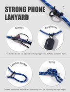 project-cb Phone Lanyard×1,Phone Tether Tab×2,Cell Phone Lanyards for Around the Neck,Rope Lanyard,Universal Adjustable Phone Strap Crossbody,Cell Phone Chain(Magenta)