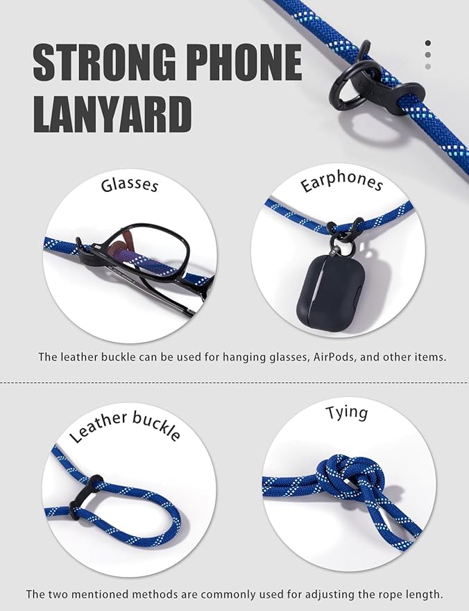 project-cb Phone Lanyard×1,Phone Tether Tab×2,Cell Phone Lanyards for Around the Neck,Rope Lanyard,Universal Adjustable Phone Strap Crossbody,Cell Phone Chain(Magenta)