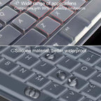 Ultra Thin Desktop PC Silicone Clear Keyboard Cover Skin Protector for 104/107 Keys Standard Desktop Keyboard, Waterproof, Dustproof, Reusable