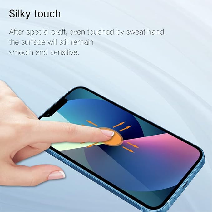 PERFECTSIGHT Compatible for iPhone 14, iPhone 13, iPhone 13 Pro Screen Protector 6.1 Inch 2 Pack HD Clear Premium Tempered Glass Case Friendly 9H Hardness Bubble Free Easy Installation