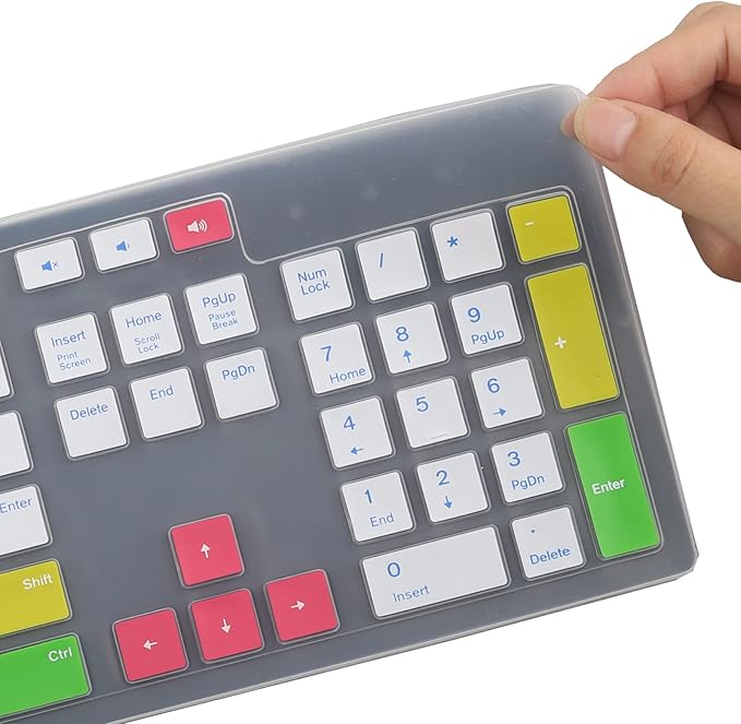 Keyboard Cover Skin for Dell KM636 KB216 KB216t KB216d KB216p Wired & Wireless Keyboard, Dell Optiplex 5250 3050 3240 5460 7450 7050, Dell Inspiron Desktop 24" 27" 5400 5490 7700 7790 3475 3670 3477