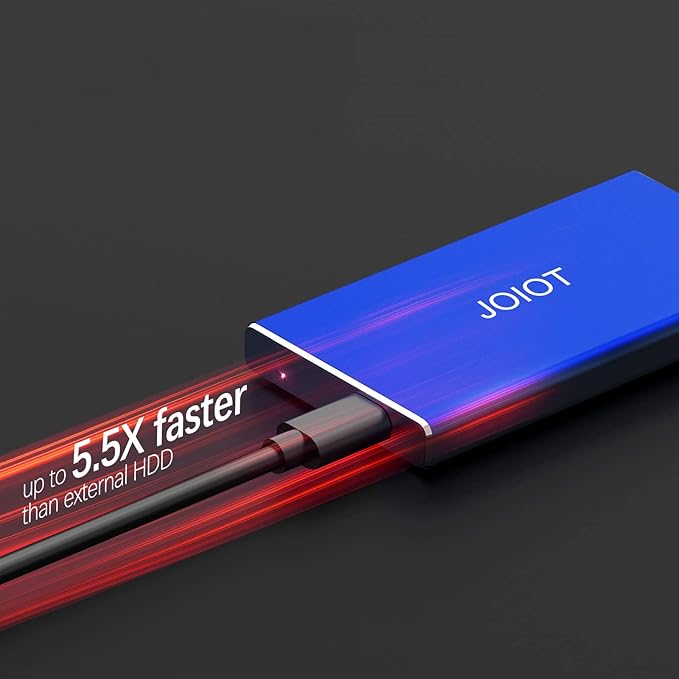 Mini Portable SSD 500GB External Solid State Drive - Up to 540MB/s, USB 3.1 Gen 2 Ultra-Slim External SSD, Blue