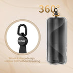 OUTXE Phone Tether Tab Rotatable 360°, 4 Pack Phone Lanyard Patch for Phone Strap Compatible iPhone & Other Cell Phone (Black)