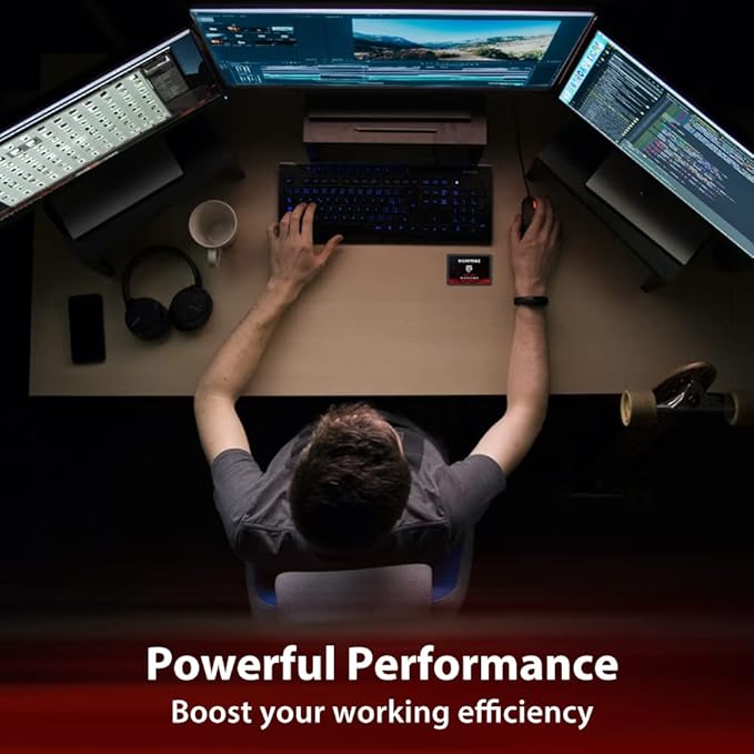 Gigastone SATA SSD 256GB (3-Pack) 2.5 inch SSD 520MB/s Upgrade Laptop PC Memory and Storage PS4 HDD Replacement 2.5" Internal Solid State Hard Drives SATA III SLC Cache 3D NAND Game Turbo Performance