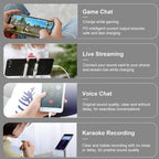 Microphone & 3.5mm Headphone Adapter for iPhone Microphone Adapter for Live-Streaming with Charging Port Lighting to Audio & MIC Adapter Compatible with iPhone/iPad