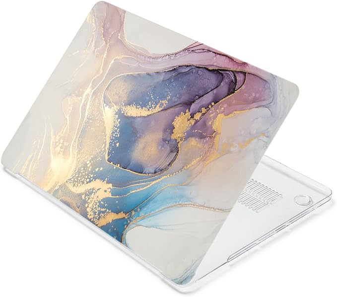 LanBaiLan Compatible for MacBook Pro 13 inch with Touch Bar 2020 2019 2018 2017 2016 Release M1 A2338 A2289 A2251 A2159 A1989 A1706 A1708, Laptop Hardshell Case and Keyboard Cover, Colorful Marble
