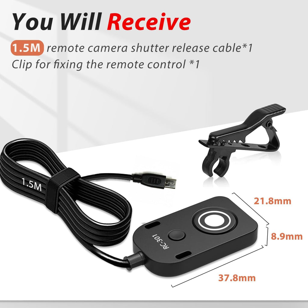 for Samsung Shutter Cable Camera Release Remote for NX20/NX30/NX Mini/NX100/NX200/NX210/NX300/NX500/NX1000/NX1100/NX2000 Camera Small Button Accessory