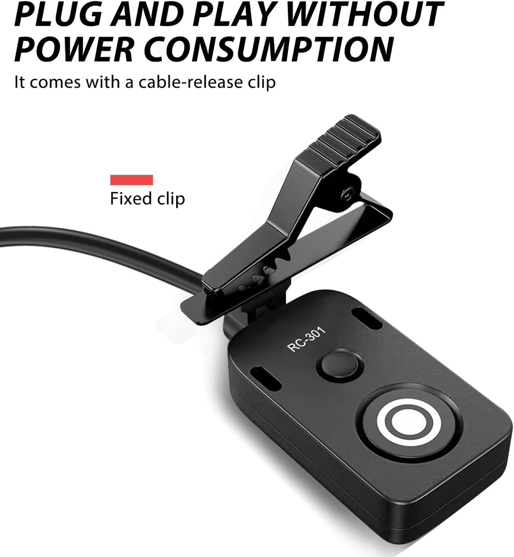 5M Extension Cord RC301-DC0 Remote Small Shutter Release Remote Control for nk D850 D810 D800E Z8 Z9 Push Button Extension Portable Small Release Key(RC301-DC0 NK 196.8in/5m)