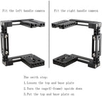 CAMVATE Universal Adjustable Camera Cage Fit for Right Handle and Left Handle Camera(Only Come with Left Handle Grip) - 1726