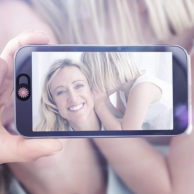 Laptop Camera Cover Slide 6 Pack Ultra Thin Slide Laptop Camera Cover for Echo Show, Cellphone, Computer, Tablet, Chromebook, PC - Daisy