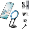 ULANZI MA50 Magnetic Phone Holder for Magsafe, Aluminium Adjustable Dual Magnetic Phone Tripod Stand with 1/4" Screw Hole for Selfie Sticks, Magic Arm, Compatible with iphone12 13 14 15 16 Series