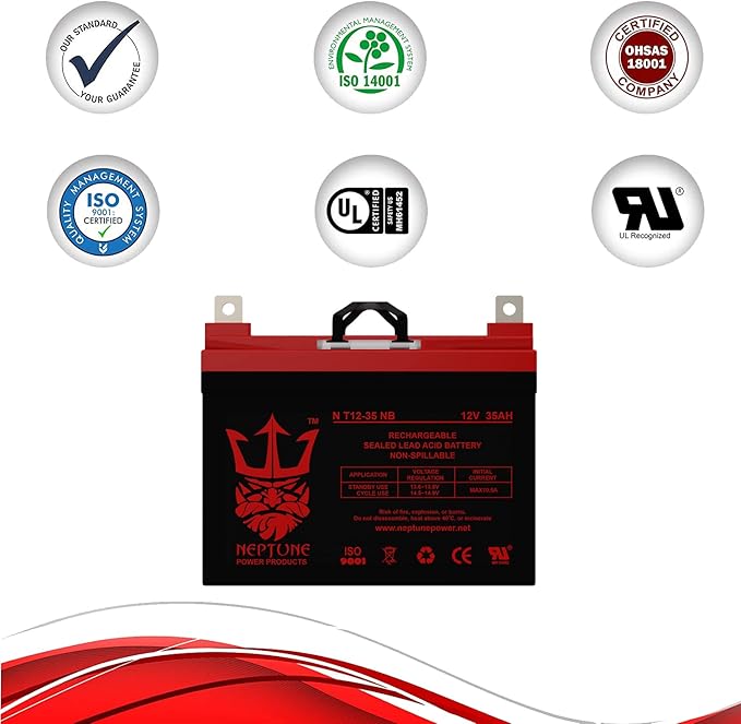 NT-12-35 NB 12V 35AH U1 Deep Cycle AGM Solar Battery Replaces 33Ah, 34Ah, 36Ah Brand Product