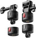 NEEWER Magnetic Action Camera Mount Kit, Compatible with GoPro Hero 13 12 11 Max DJI Osmo Action Insta360, ABS Magnetic Quick Release Mount for POV Shots, GP-24