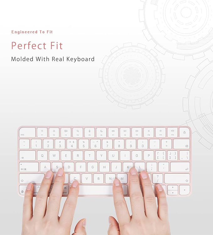 Keyboard Cover for New M4 iMac Magic Keyboard (Model A3203/A2450, w/o Touch ID, w/o Numeric Key) - Ultra Thin, Protective and Clear Keyboard Cover Protector Skin