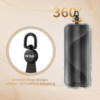 OUTXE Phone Tether Tab Rotatable 360°, 4 Pack TPU Phone Lanyard Patch for Phone Strap Compatible iPhone & Other Cell Phone Black