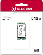 Transcend 512GB MTE400S M.2 2242 PCIe Gen3x4 SSD, Compatible with Ultra-Thin Laptops, Dram-Less Low Power, Up to 2000MB/s, TLC - TS512GMTE400S