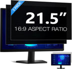 [2 Pack] Easges 21.5 Inch Computer Privacy Screen Filter for 16:9 Aspect Ratio, Eye Protection, Anti-Glare, Anti-Blue Light Computer Monitor Privacy Filter, Removable Anti-Scratch 21.5" Protector Film