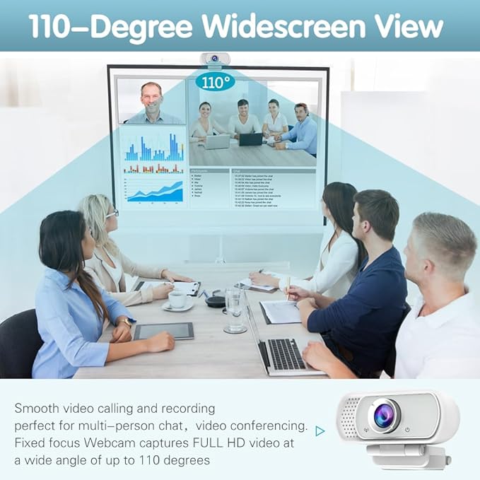 usb c webcam 1080P Webcam,Live Streaming Web Camera with Stereo Microphone, Desktop or Laptop USB Webcam 110 Degree View Angle, HD Web cam for Switch 2,Video Calling, Recording, Conferencing, Gaming