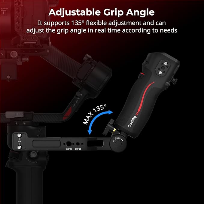 SmallRig Adjustable Sling Handle Only for DJI RS 2 / RS 3 Pro/RS 4 / RS 4 Pro Gimbal Stabilizer, Focus Control, Max Load 13.2lb, Joystick Operation, Mode Switching, Centering/Locking