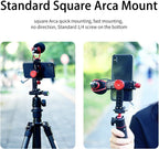 Cell Phone Tripod Mount, ULANZI ST-14 Smartphone Tripod Mount Adapter Aluminum with Cold Shoe, 360° Cell Phone Stand Holder Clamp for iPhone16 15 14 13 12 11 Max Pro iPhone X XR Xs 6 7 Plus