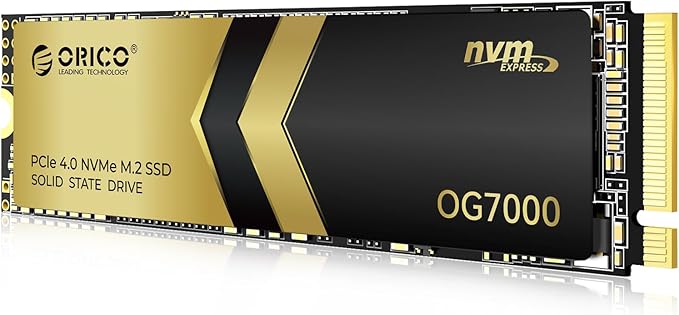 ORICO OG7000 4TB PCIe Gen4 NVMe SSD, Up to 7400MB/s, 8-Channel Controller, Graphene Thermal Solution, Ideal for 4K Video Editing, 3D Rendering, Content Creation, Compatible with PS5 and PC