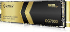 ORICO OG7000 4TB PCIe Gen4 NVMe SSD, Up to 7400MB/s, 8-Channel Controller, Graphene Thermal Solution, Ideal for 4K Video Editing, 3D Rendering, Content Creation, Compatible with PS5 and PC