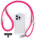 project-cb Cell Phone Lanyard 1,Phone Tether Tab 2,Crossbody Strap,Lanyards for Around the Neck,Adjustable Strap 80-160cm (Magenta-S)