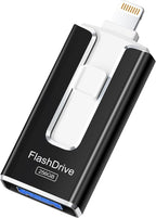 MFi Certified 256GB Flash Drive for iPhone iPad, Photo Stick for External Memory Storage, Easily Back Up and Save Photos Videos, USB Memory Stick Thumb Drive for iPhone/iPad/Android/PC (Black, 256GB)