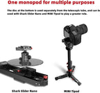 IFOOTAGE Cobra RB-A300,Round Base Monopod,Professional Camera Aluminium Monopod with Quick Adjustment Height Buckle,Compatibility DSLR Cameras Camcorders(151cm/59.44Inc)