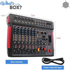 Pyle Professional DJ Audio Mixer Controller - 8Channel DJ Controller Sound Mixer w/ DSP 380 Preset Effects, Recording, USB, 6 XLR Mic/Line Input, AUX, FX Processor MP3 Player, Headphone Jack - PMX648