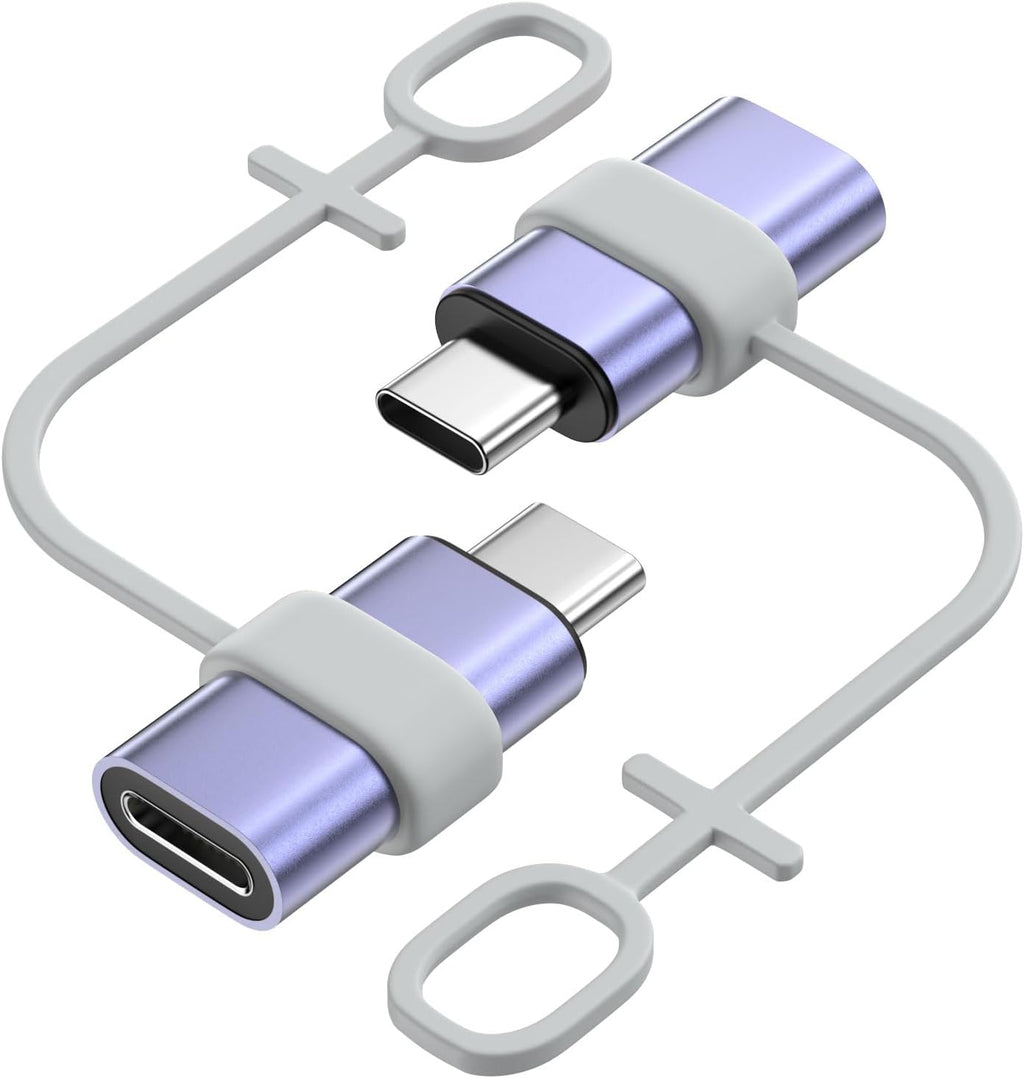 MoKo Lightning to USB C Adapter 2Pack, NOT for Lightning Earbuds/Headphones/OTG, USB-C to Lightning Adapter for iPhone Air 17 16 15 Pro Max Plus,iPad Pro/Air,Galaxy,ONLY for Charging/Data Sync, Blue