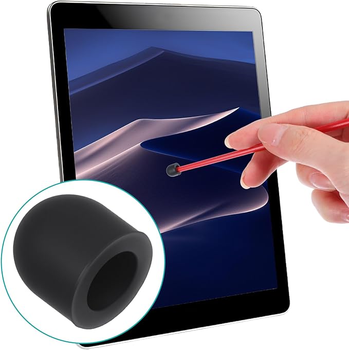 36Pcs Rubber Tips for Stylus Pens, 0.2'' & 0.28'' Universal Stylus Tips, Replacement Soft Nibs for Touch Screen Pen, High Sensitivity, No Scratches