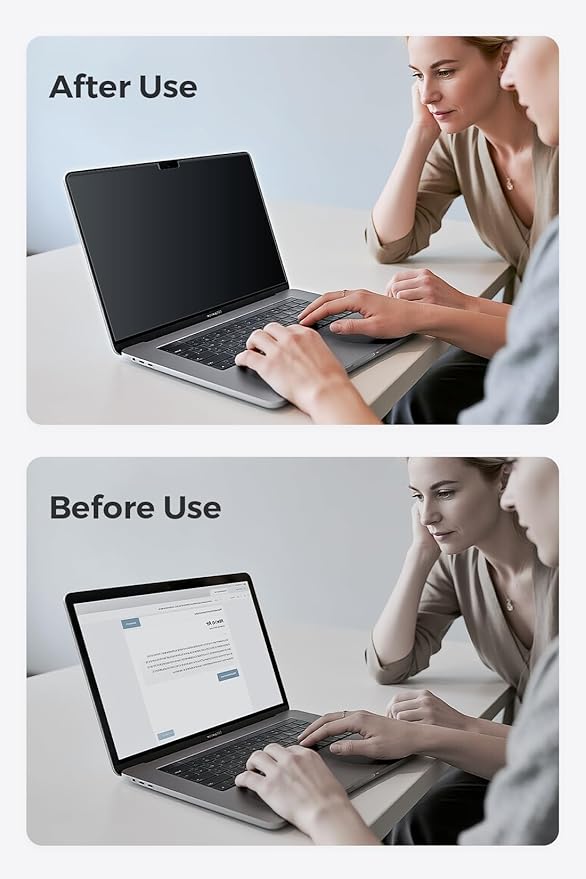 (2 Pack) Magnetic Privacy Screen for MacBook Pro 14 Inch (2021-2024, M1-M4, Pro, Max), Removable Washable Reusable Matte Anti Glare Blue Light Protector Private Security Filter for 14" Mac Laptop
