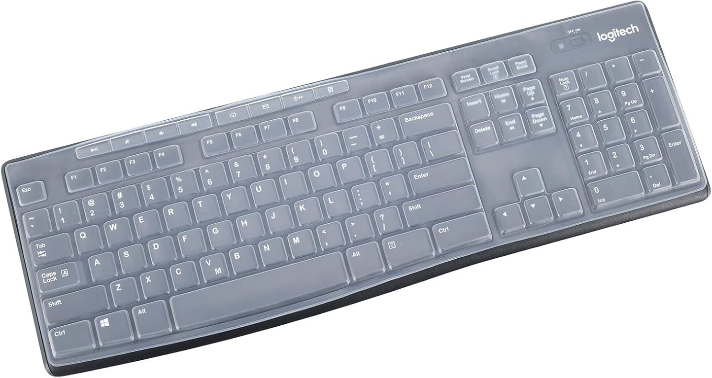 Keyboard Cover for Logitech MK370 MK295 MK270 K270 Keyboard, Logitech MK370 MK270 K270 Keyboard Skin Protector - Clear