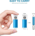 TOPESEL 50 Pack 4GB USB 2.0 Flash Drive High Speed 4G Thumb Drive Memory Stick Jump Drive 4G USB Drive Zip Drive for PC laptops, Tablets, TVs, car Audio (Blue)
